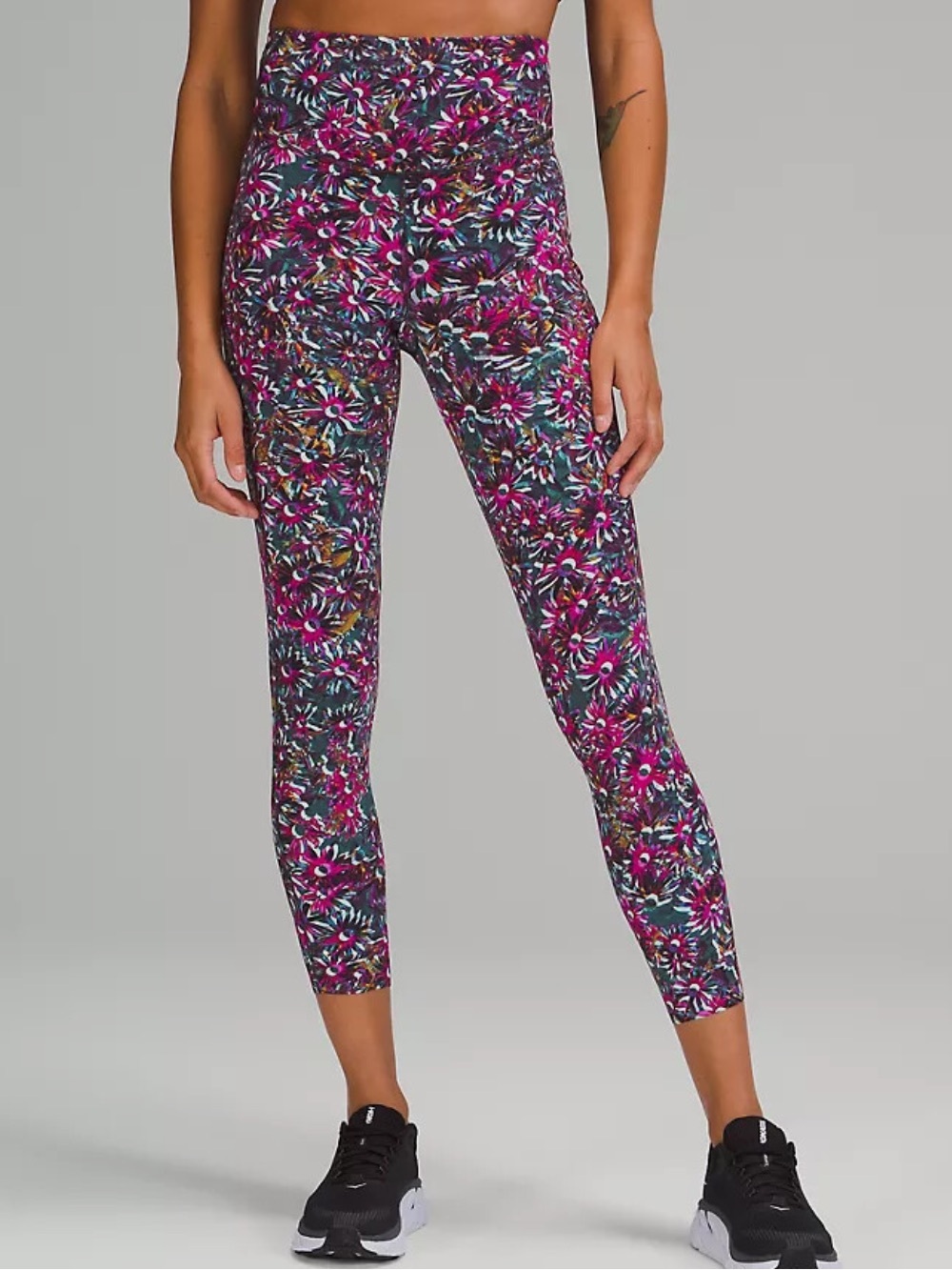 Lululemon Base Pace High-Rise Floral Print Leggings with Pockets 28” size 4
